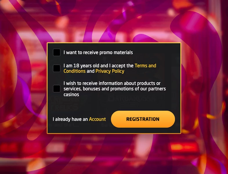 Familiarise yourself with the terms and conditions and confirm registration