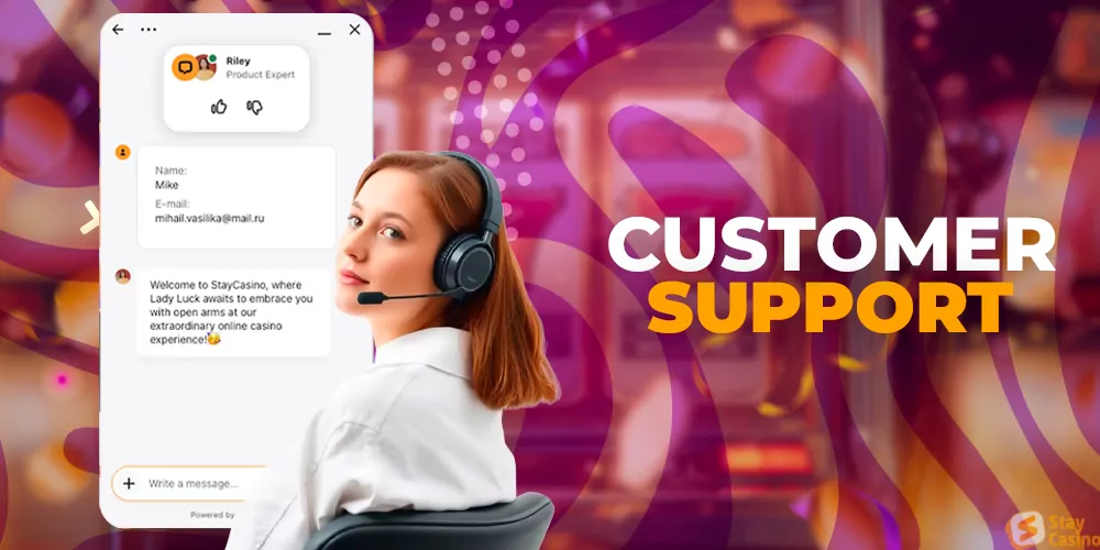 Customer support for registered users